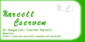 marcell cserven business card